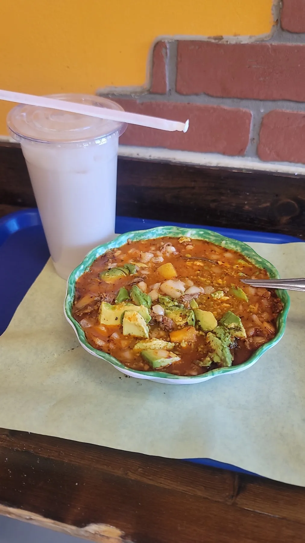 Menudo and shrimp cocktail
